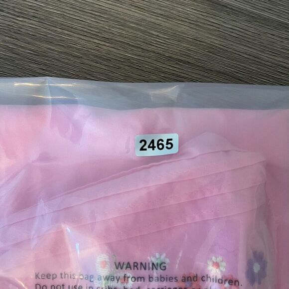 Vtg Just Friends Pink Embroidered Floral Sleeveless Dress Girls 5 Button Back - Picture 9 of 9